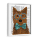 Yorkshire Terrier Con Gafas Y Pajarita. - Fab Funky | Cuadro decorativo de Canvas Lab