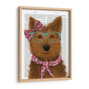 Yorkshire Terrier Con Gafas Y Bufanda. - Fab Funky | Cuadro decorativo de Canvas Lab