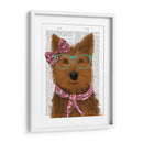 Yorkshire Terrier Con Gafas Y Bufanda. - Fab Funky | Cuadro decorativo de Canvas Lab