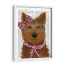 Yorkshire Terrier Con Gafas Y Bufanda. - Fab Funky | Cuadro decorativo de Canvas Lab