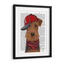 Airedale Y Gorra De Béisbol - Fab Funky | Cuadro decorativo de Canvas Lab
