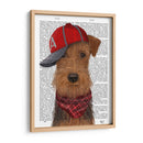Airedale Y Gorra De Béisbol - Fab Funky | Cuadro decorativo de Canvas Lab