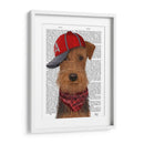 Airedale Y Gorra De Béisbol - Fab Funky | Cuadro decorativo de Canvas Lab