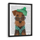 Airedale Y Gafas De Corazón. - Fab Funky | Cuadro decorativo de Canvas Lab