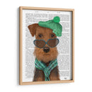 Airedale Y Gafas De Corazón. - Fab Funky | Cuadro decorativo de Canvas Lab