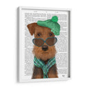 Airedale Y Gafas De Corazón. - Fab Funky | Cuadro decorativo de Canvas Lab