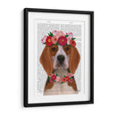 Tocado De Flor De Beagle - Fab Funky | Cuadro decorativo de Canvas Lab