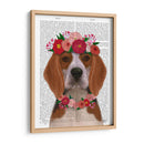Tocado De Flor De Beagle - Fab Funky | Cuadro decorativo de Canvas Lab