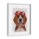 Tocado De Flor De Beagle - Fab Funky | Cuadro decorativo de Canvas Lab