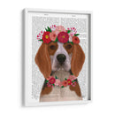 Tocado De Flor De Beagle - Fab Funky | Cuadro decorativo de Canvas Lab