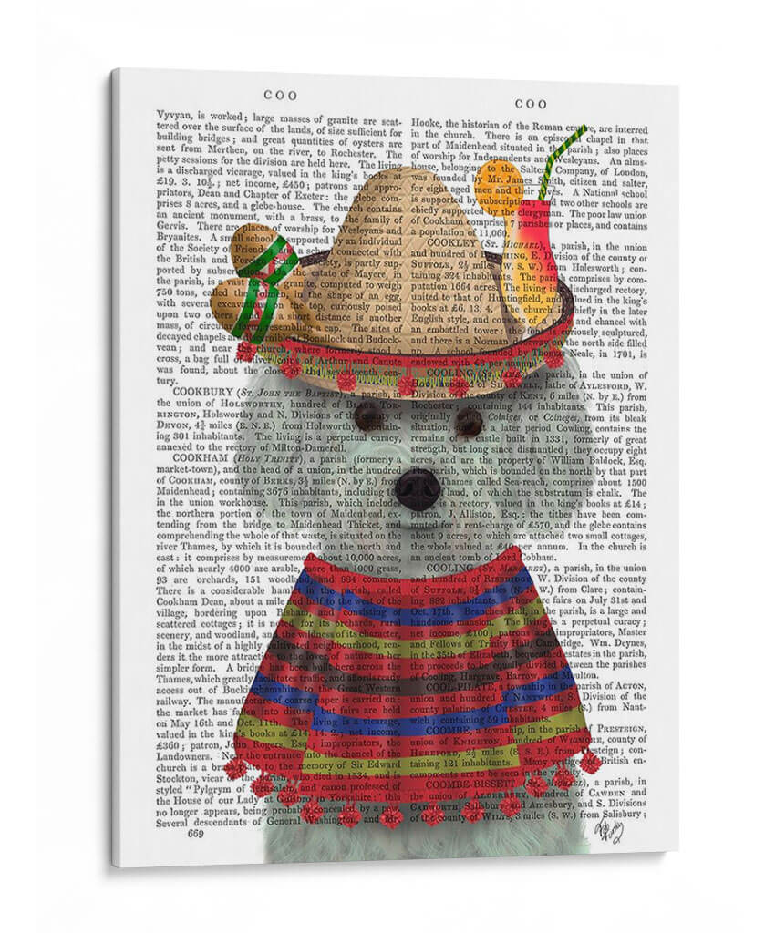 Bichon Frise En Traje Mexicano - Fab Funky | Cuadro decorativo de Canvas Lab