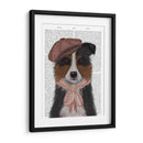 Borde Collie Hat Y Pink Bufanda - Fab Funky | Cuadro decorativo de Canvas Lab