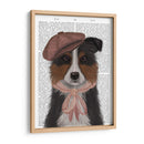 Borde Collie Hat Y Pink Bufanda - Fab Funky | Cuadro decorativo de Canvas Lab