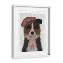 Borde Collie Hat Y Pink Bufanda - Fab Funky | Cuadro decorativo de Canvas Lab