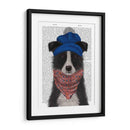 Border Collie En Blue Bobble Hat - Fab Funky | Cuadro decorativo de Canvas Lab