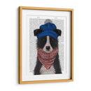 Border Collie En Blue Bobble Hat - Fab Funky | Cuadro decorativo de Canvas Lab