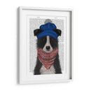 Border Collie En Blue Bobble Hat - Fab Funky | Cuadro decorativo de Canvas Lab