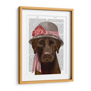 Sombrero De Chocolate Labrador Y Bufanda Rosa - Fab Funky | Cuadro decorativo de Canvas Lab