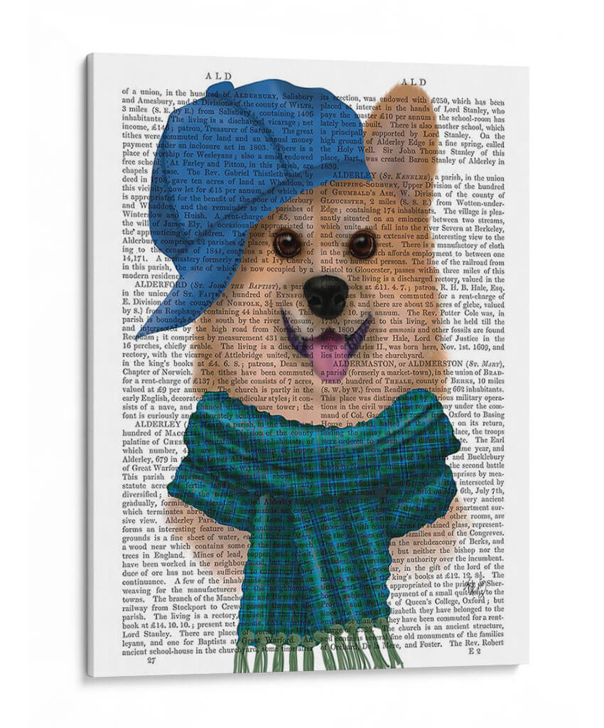 Sombrero Y Bufanda De Béisbol De Corgi - Fab Funky | Cuadro decorativo de Canvas Lab
