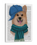 Sombrero Y Bufanda De Béisbol De Corgi - Fab Funky | Cuadro decorativo de Canvas Lab