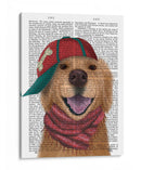 Golden Retriever Y Gorra De Béisbol - Fab Funky | Cuadro decorativo de Canvas Lab