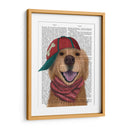 Golden Retriever Y Gorra De Béisbol - Fab Funky | Cuadro decorativo de Canvas Lab