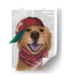 Golden Retriever Y Gorra De Béisbol - Fab Funky | Cuadro decorativo de Canvas Lab