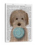 Labradoodle, Crema, Plato De Alimentos - Fab Funky | Cuadro decorativo de Canvas Lab