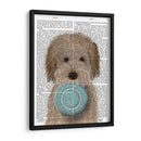 Labradoodle, Crema, Plato De Alimentos - Fab Funky | Cuadro decorativo de Canvas Lab