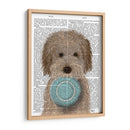 Labradoodle, Crema, Plato De Alimentos - Fab Funky | Cuadro decorativo de Canvas Lab