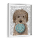 Labradoodle, Crema, Plato De Alimentos - Fab Funky | Cuadro decorativo de Canvas Lab