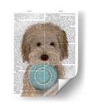 Labradoodle, Crema, Plato De Alimentos - Fab Funky | Cuadro decorativo de Canvas Lab