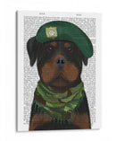 Perro Militar Rottweiler - Fab Funky | Cuadro decorativo de Canvas Lab