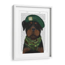 Perro Militar Rottweiler - Fab Funky | Cuadro decorativo de Canvas Lab