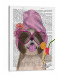 Shih Tzu Con Cóctel - Fab Funky | Cuadro decorativo de Canvas Lab