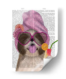 Shih Tzu Con Cóctel - Fab Funky | Cuadro decorativo de Canvas Lab