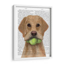 Labrador Amarillo Y Pelotas De Tenis. - Fab Funky | Cuadro decorativo de Canvas Lab