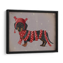 Dachshund Y Larga Bufanda - Fab Funky | Cuadro decorativo de Canvas Lab