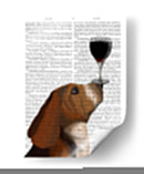 Perro Au Vin, Basset Hound - Fab Funky | Cuadro decorativo de Canvas Lab