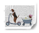 Scooter De Beagle - Fab Funky | Cuadro decorativo de Canvas Lab