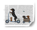 Scooter Dachshund - Fab Funky | Cuadro decorativo de Canvas Lab