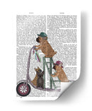 Scooter De Bulldog Francés - Fab Funky | Cuadro decorativo de Canvas Lab