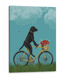 Labrador Negro En Bicicleta - Cielo - Fab Funky | Cuadro decorativo de Canvas Lab