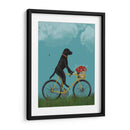 Labrador Negro En Bicicleta - Cielo - Fab Funky | Cuadro decorativo de Canvas Lab