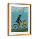 Labrador Negro En Bicicleta - Cielo - Fab Funky | Cuadro decorativo de Canvas Lab