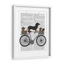 Dachshunds En Bicicleta - Fab Funky | Cuadro decorativo de Canvas Lab