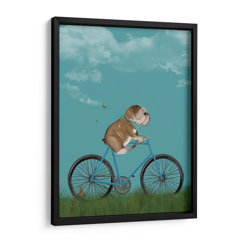 Bulldog Inglés En Bicicleta - Cielo - Fab Funky | Cuadro decorativo de Canvas Lab