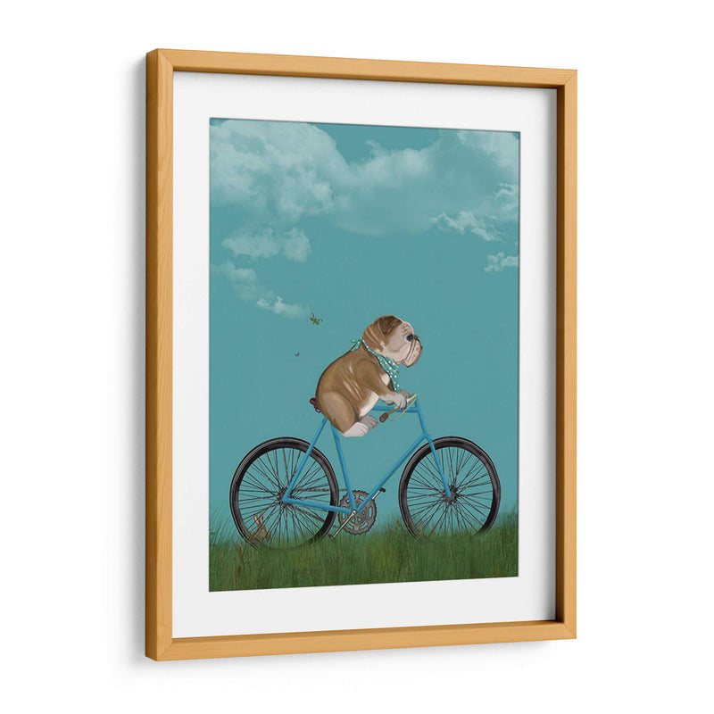 Bulldog Inglés En Bicicleta - Cielo - Fab Funky | Cuadro decorativo de Canvas Lab