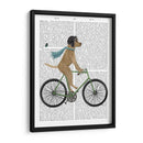 Labrador Amarillo En Casco Volador En La Bicicleta - Fab Funky | Cuadro decorativo de Canvas Lab