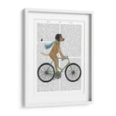 Labrador Amarillo En Casco Volador En La Bicicleta - Fab Funky | Cuadro decorativo de Canvas Lab